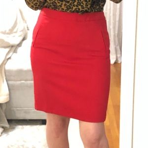 🆕 Ann Taylor LOFT Red Mini Skirt